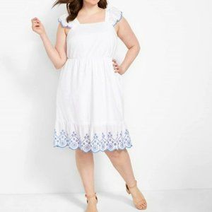 Lane Bryant Flutter Sleeve Dress Size 18